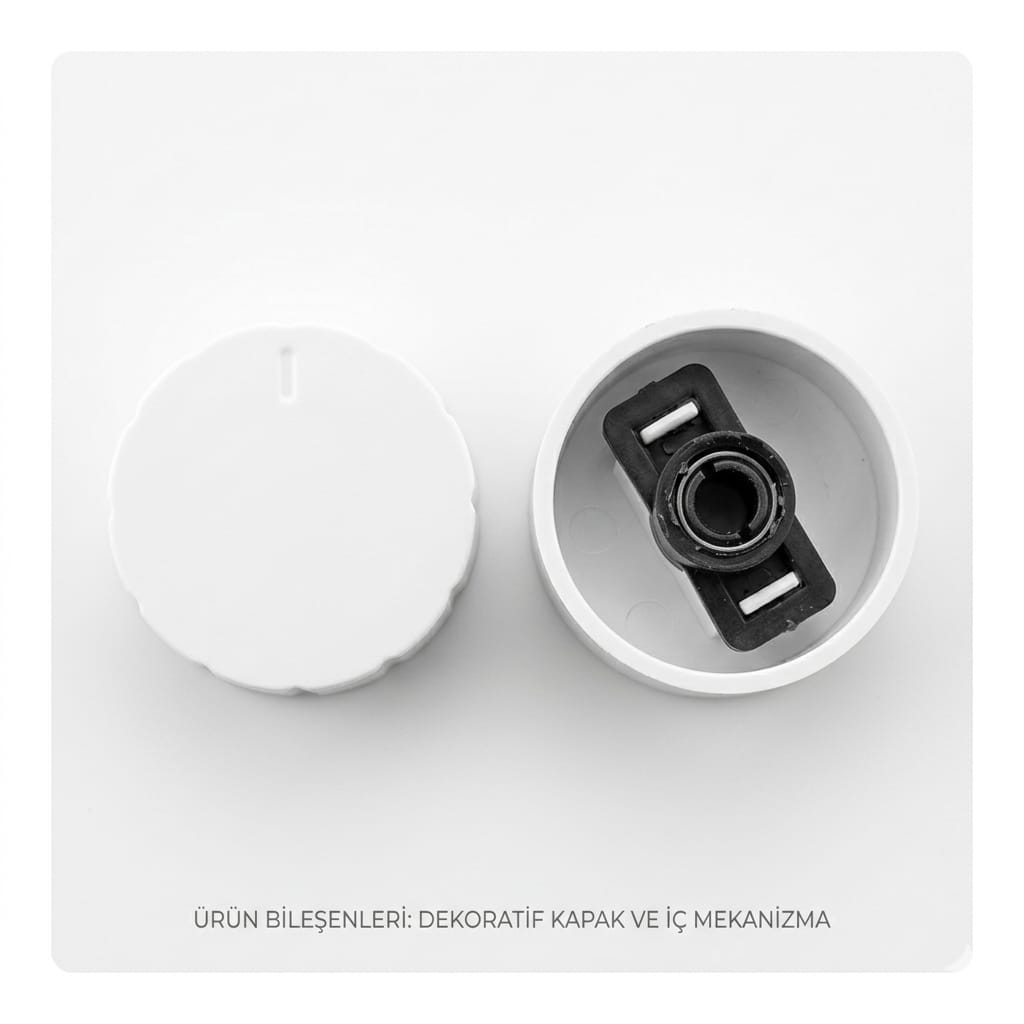 Arçelik Ocak Düğme Takım Beyaz