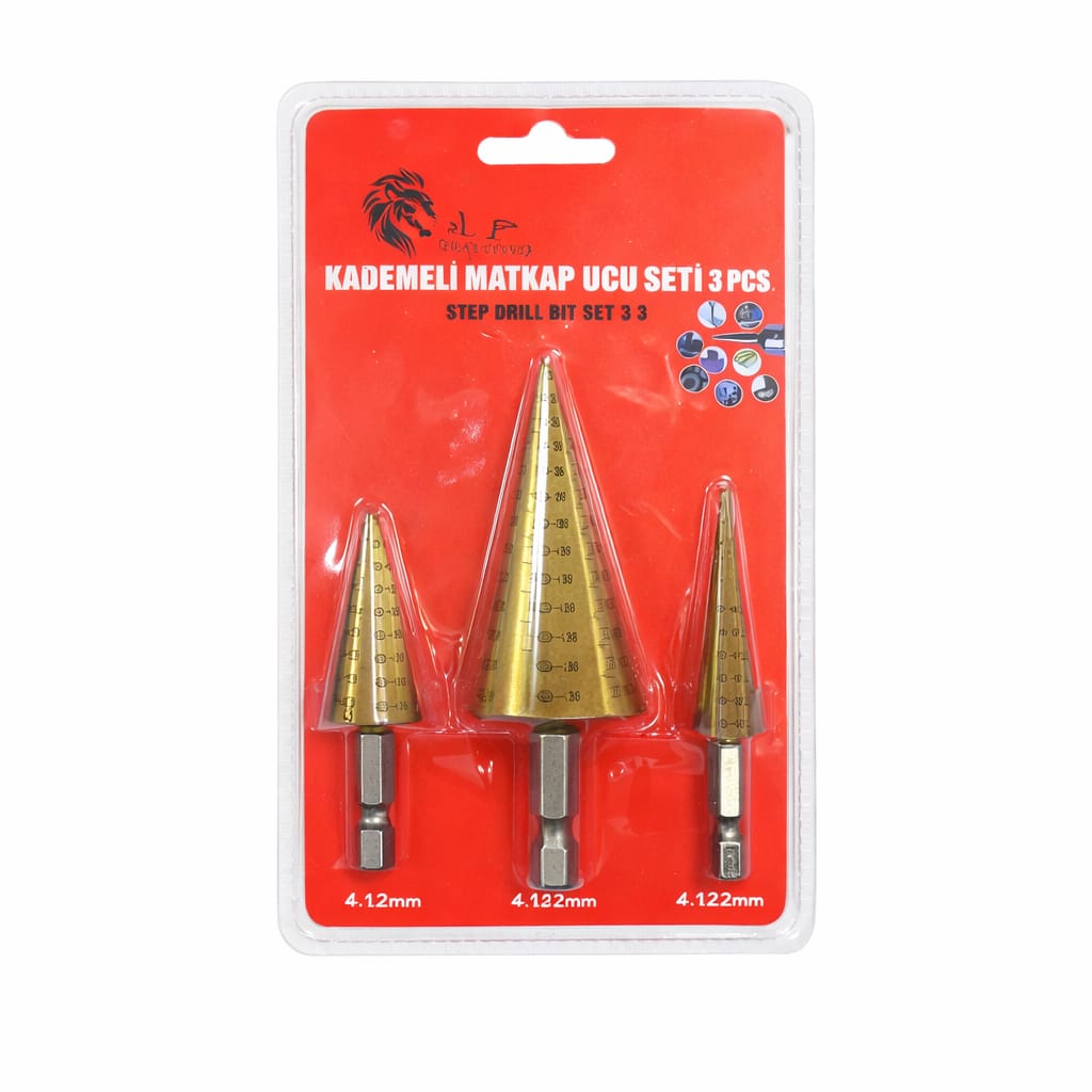 Kademeli Matkap Ucu Seti 3Lü