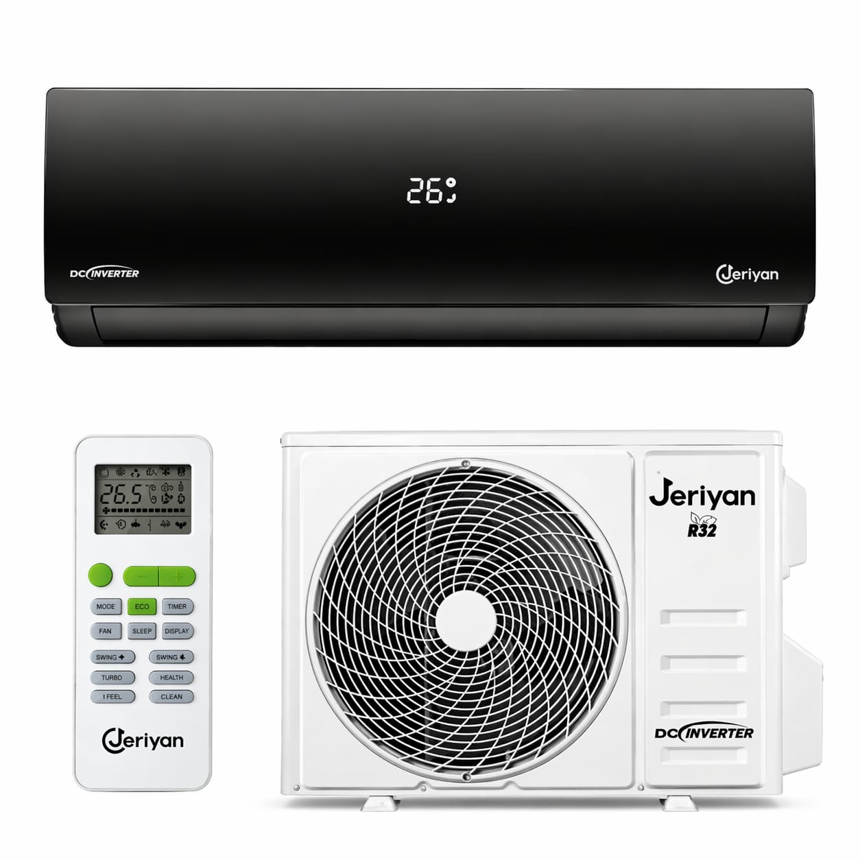 Jeriyan Duvar Tipi Black 18.000 BTU İnverter Klima