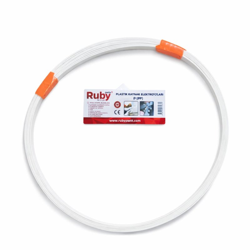 Ruby Parts Beyaz Plastik Kaynak Çubuğu Yuvarlak